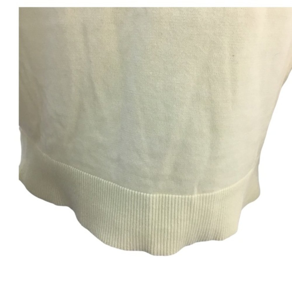 Derek Lam 10 Crosby Yellow Knit Textured Crewneck Sweatshirt Petite - Picture 3 of 7
